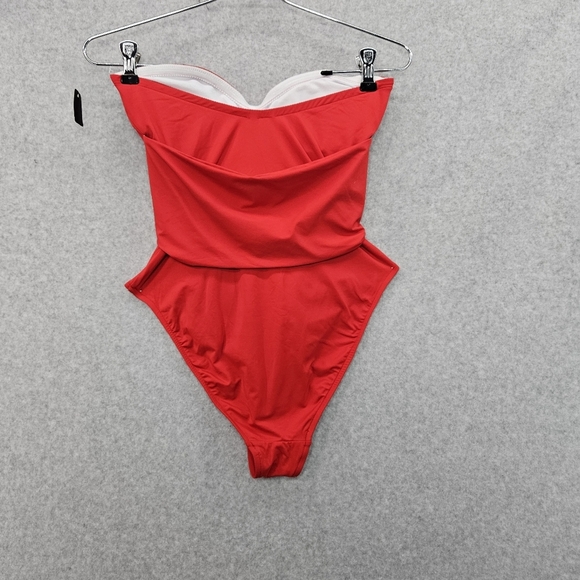 We Wore What Bandeau Tie-Front‎ One-Piece Women's Swimsuit Size XS - Picture 3 of 4